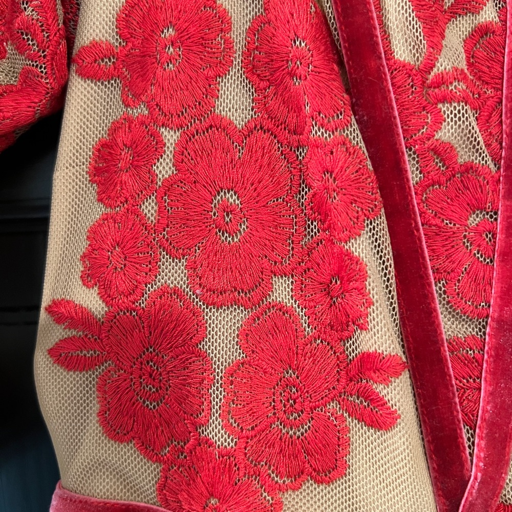 For Love And Lemons Red Lace Backless Mini Dress - Picture 4 of 7